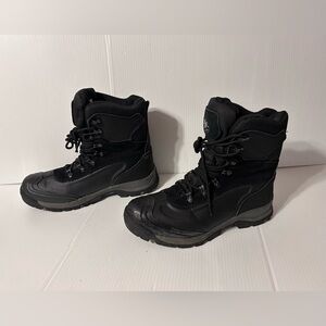 Globalwin black leather hiking boots men size 10
